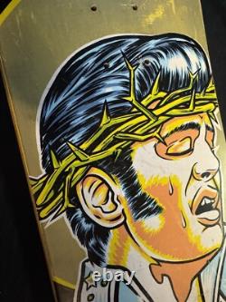 SUPER RARE 1995 Elvis Presley Jesus Christ Human Skateboard Deck VINTAGE