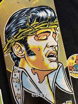 SUPER RARE 1995 Elvis Presley Jesus Christ Human Skateboard Deck VINTAGE