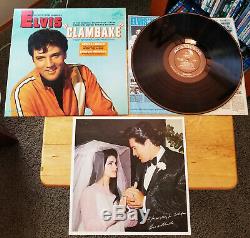 SUPER RARE 99% PERFECT PROMO MONAURAL Elvis Presley CLAMBAKE LPM-3893 & PHOTO