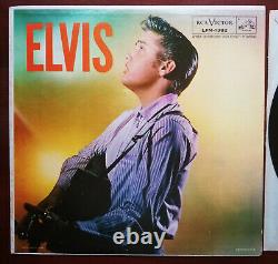 SUPER WOW! RARE BAND 1-6 LABEL Elvis Presley ELVIS LPM-1382 with ADS BACK