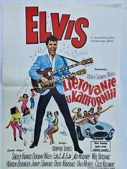 Spinout Elvis Presley Race Driver 1966 Rare Exyu Movie Poster