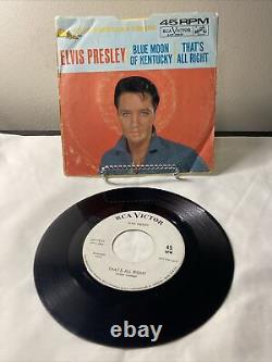Super Rare! Elvis Presley 45 Gold Standard Blue Moon /that's All Right Promo