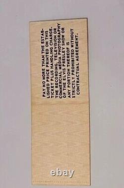 Super Rare Elvis Presley Error Ticket On Aug 25, 1977 Cumberland County Arena