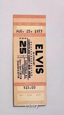 Super Rare Elvis Presley Error Ticket On Aug 25, 1977 Cumberland County Arena
