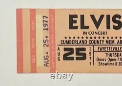 Super Rare Elvis Presley Error Ticket On Aug 25, 1977 Cumberland County Arena