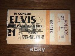 Super Rare Elvis Presley In Concert June 21, 1977 Cbs Special Tv Ticket! Tcb