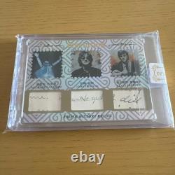 Super Rare MJ John Lennon Elvis Presley Autographed Triple Relic Card