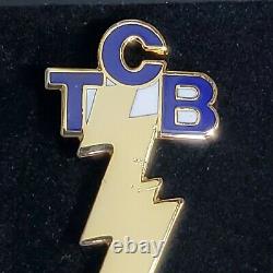 TCB In A Flash Lapel Pin Graceland Elvis Presley Very Rare Highly Collectable