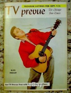 TV Guide 1956 Elvis Presley Regional TV Prevue EX/NM COA Extremely Rare