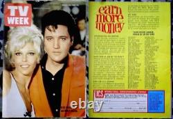 TV Guide 1968 Elvis Presley Nancy Sinatra International TV Week VG/EX COA Rare