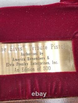 The Elvis Presley Tribute Pistol Wood CASE ONLY Edition Of Only 500 withKey Rare 1