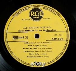 Trés Rare LP 33T Elvis Presley Le Retour D' Elvis or. Fr 05/60 Label Jaune