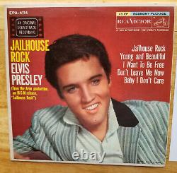 ULTRA-RARE MINT 1968 ORANGE LABEL Elvis Presley JAILHOUSE ROCK EPA-4114