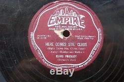 Uber Rare Elvis Presley 78 RPM Blue Christmas / Here Comes Santa Claus Empire