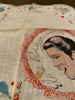 VINTAGE RARE Elvis Presley Handkerchief 1956 ENTERPRISES Concert Souvenir RED