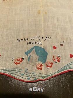 VINTAGE RARE Elvis Presley Handkerchief 1956 ENTERPRISES Concert Souvenir RED