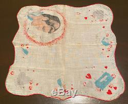 VINTAGE RARE Elvis Presley Handkerchief 1956 ENTERPRISES Concert Souvenir RED