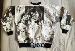 VTG Elvis Presley Archives Black White Full Zip Lightweight Jacket Paper Rare