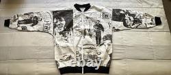VTG Elvis Presley Archives Black White Full Zip Lightweight Jacket Paper Rare