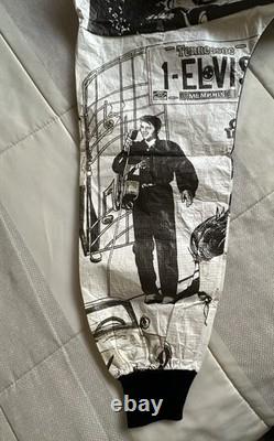 VTG Elvis Presley Archives Black White Full Zip Lightweight Jacket Paper Rare