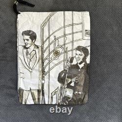 VTG Elvis Presley Archives Black White Full Zip Lightweight Jacket Paper Rare