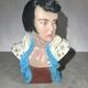 Vtg Elvis Presley Bust Figurine White Jumpsuit Blue Scarf Music Mem 10 Rare Htf