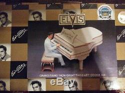 Vandor Elvis Presley How Great Art RARE White Panio Musical Cookie Jar #47542