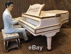 Vandor Elvis Presley How Great Thou Art RARE LE White Piano Musical Cookie Jar