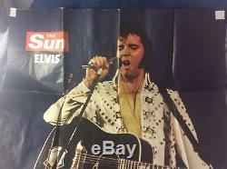 Very Rare 1977 The Sun Newspaper Fullsize Elvis Presley Poster