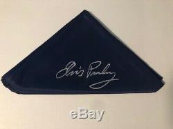 Very Rare Elvis Presley Concert Navy Scarf Jackson, Mississippi June 9, 1975