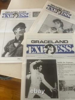 Very Rare Elvis Presley Graceland Express Newspapers 1987-94