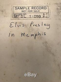 Very, Very Rare Elvis Presley Original Master Recording Test Pressing. Only One