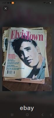 Vint Elvis Presley Memorabilia Lot 30 Pcs Book Set, Rare Menu, Magazine, CDs
