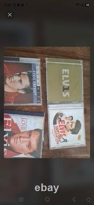 Vint Elvis Presley Memorabilia Lot 30 Pcs Book Set, Rare Menu, Magazine, CDs