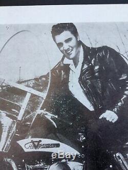 Vintage 1956 Elvis Presley Harley-Davidson Prophetic Poster Ad Extremely Rare