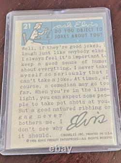 Vintage 1956 Elvis Presley Topps Bubbles Trading Card #21 Rare