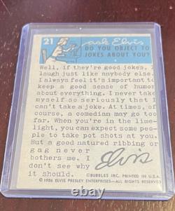 Vintage 1956 Elvis Presley Topps Bubbles Trading Card #21 Rare