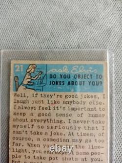 Vintage 1956 Elvis Presley Topps Bubbles Trading Card #21 Rare Find Free Ship