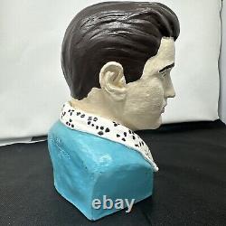 Vintage 1963 Elvis Presley Ceramic Bust Signed By TR Potter Hand Painted RARE