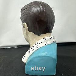Vintage 1963 Elvis Presley Ceramic Bust Signed By TR Potter Hand Painted RARE