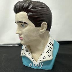 Vintage 1963 Elvis Presley Ceramic Bust Signed By TR Potter Hand Painted RARE