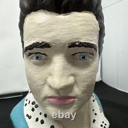 Vintage 1963 Elvis Presley Ceramic Bust Signed By TR Potter Hand Painted RARE