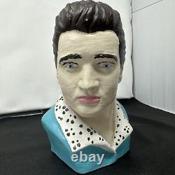 Vintage 1963 Elvis Presley Ceramic Bust Signed By TR Potter Hand Painted RARE