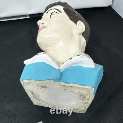 Vintage 1963 Elvis Presley Ceramic Bust Signed By TR Potter Hand Painted RARE