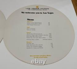 Vintage 1972 Elvis Presley Souvenir Foldout Menu Las Vegas Hilton Music Rare