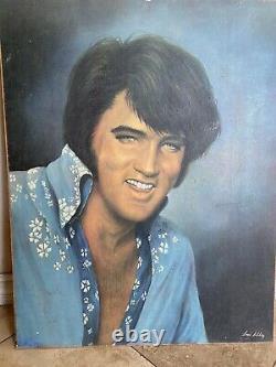 Vintage 1976 Elvis Presley Poster Print 22 x 28 by Loxi Sibley RARE