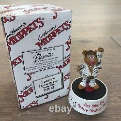 Vintage 1990 Muppets Fozzie Bear Elvis Presley Wind Up Musical Jim Henson Rare