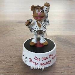 Vintage 1990 Muppets Fozzie Bear Elvis Presley Wind Up Musical Jim Henson Rare
