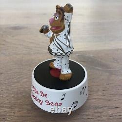 Vintage 1990 Muppets Fozzie Bear Elvis Presley Wind Up Musical Jim Henson Rare
