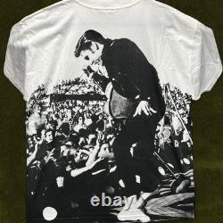 Vintage 1990s RARE Elvis Presley All Over Print T-Shirt XXL Modern 2XL